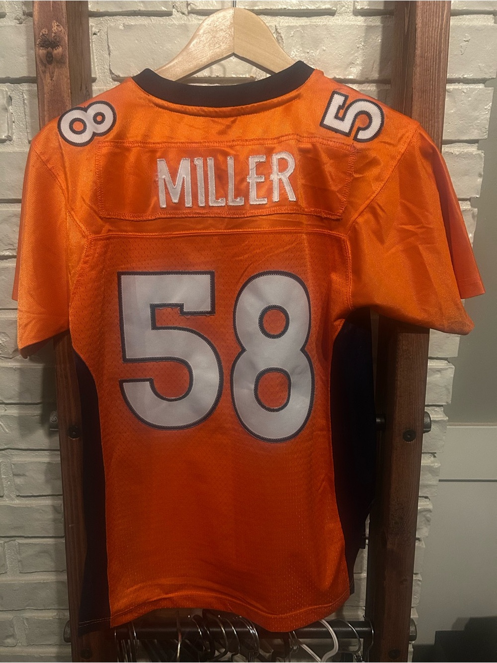 Von Miller #58 Denver Broncos Orange Reebok On Field Home Jersey Youth Sz M